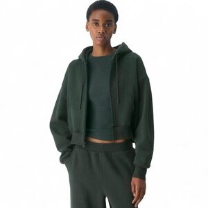 Women's Dark Green Hoodie and Top Set